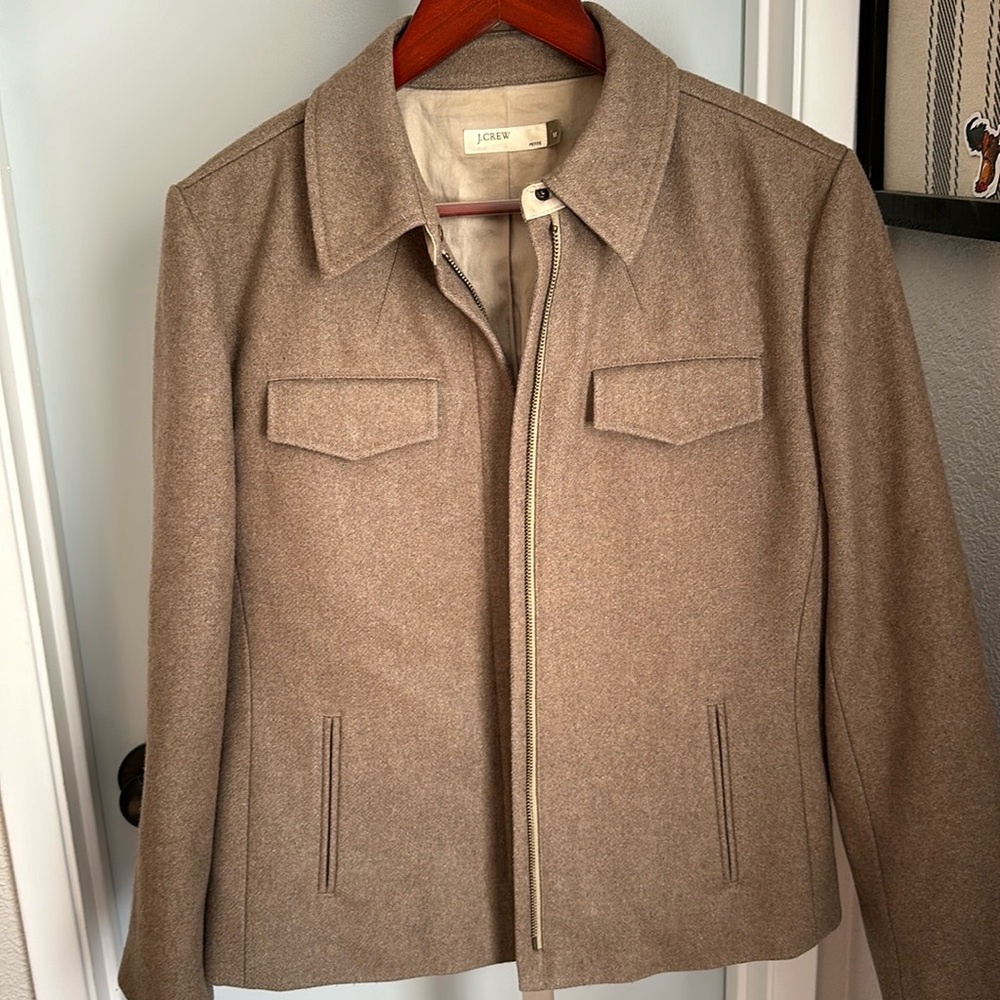 J. Crew Wool Blend Jacket Camel Size Medium